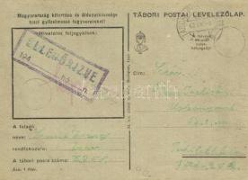 1943 Tábori Postai Levelezőlap Oroszországból egy szép kedd reggel / WWII Hungarian military field p...