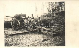 Első világháborús osztrák-magyar telepített messzehordó ágyú / WWI K.u.k. military, long-range cannon. photo