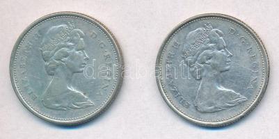 Kanada 1968. 25c Ag II. Erzsébet (2x) T:2,2- Canada 1968. 25 Cents Ag Elizabeth II (2x) C:XF,VF