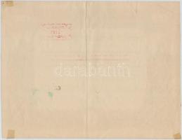 Budapest 1923. "Pesti Hazai Első Takarékpénztár-Egyesület" névre szóló részvénye 20.000K-r...