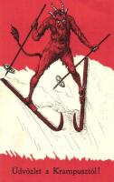 Üdvözlet a Krampusztól / Skiing Krampus. C.H.W. VIII/2. 2505-12. (EK)