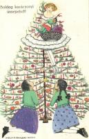 Boldog Karácsonyi ünnepeket! / Christmas art postcard. B.K.W.I. 3121-6. s: Mela Koehler (EK)