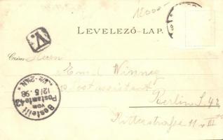 1898 Brassó, Kronstadt, Brasov; Evangélikus templom, Református templom, Katalin-kapu, iskola / chur...