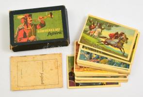 1959 Bp., Történelmi fejtörő kártyajáték eredeti dobozában