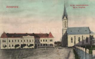 Zalaegerszeg, M. kir. csendőr laktanya, templom. Tahy R. utóda kiadása (EK)