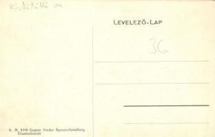 Erzsébetváros, Dumbraveni; Kiss Ernő utca, Klastrom templom. N. M. 6938. Gustav Binder / street view...