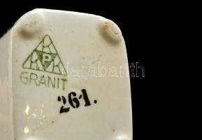 Gránit konyhai tárolóedények: kávé, lencse, fahéj, matricás, jelzettek, kopásokkal, különböző méretb...