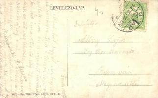 Torda, Turda; Fő tér, Gyógyszertár, Hrúbecz, Tömlő István üzlete, Kerületi Munkásbiztosító Pénztár. ...