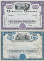 Amerikai Egyesült Államok 1935-1978. 10db-os vegyes részvény tétel, benne "Coty, Inc.", &q...