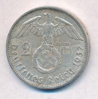 Német Harmadik Birodalom 1937F 2M Ag "Hindenburg" T:2  
German Third Reich 1937F 2 Mark A...