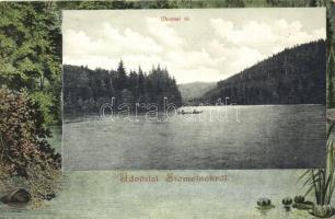 Szomolnok, Schmölnitz, Smolnik; Uhornai tó. Díszes keret / lake, decorated frame