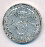 Német Harmadik Birodalom 1939J 2M Ag "Hindenburg" T:2  
German Third Reich 1939J 2 Mark A...