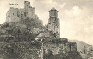 Trencsén, Trencín; Vár. Szold kiadása / castle (fa)