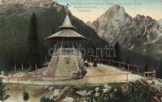 Tátra, Tarpatak, Szilágyi Dezső emléktorony, kilátó. Paul Sima kiadása / Aussichtsturm / memorial lookout tower, monument (EB)