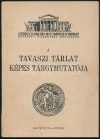 1944 Tavaszi tárlat képes tárgymutatója. Budapest, 1944, Országos Magyar Képzőművészeti Társulat, (Légrády-Testvérek-ny.), 30+2 p.+ 16 t. Kiadói papírkötés, egy-kettő mellett tollal bejegyzés.