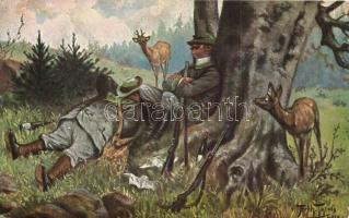 Drunk hunters with deers. s: Arthur Thiele (EK)