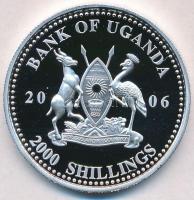 Uganda 2006. 2000Sh Ag "A labdarúgás halhatatlanjainak csarnoka - Németország 1980-as évek / An...