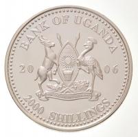 Uganda 2006. 2000Sh Ag "A labdarúgás halhatatlanjainak csarnoka - Portugália 2000-es évek / Lui...