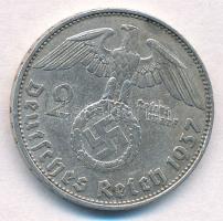 Német Harmadik Birodalom 1937D 2M Ag "Hindenburg" T:2  
German Third Reich 1937D 2 Mark A...