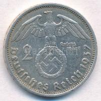 Német Harmadik Birodalom 1937F 2M Ag "Hindenburg" T:2  
German Third Reich 1937F 2 Mark A...