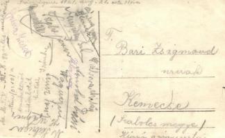 1921 Zsábonyica-fürdő, fürdőző vendégek. Hátoldalon "MTK-SZTK győztes mérkőzés után" felir...