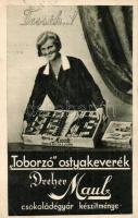 Toborzó ostyakeverék. Dreher Mauls csokoládégyár reklámlapja / Hungarian chocolate wafer advertisement (EK)