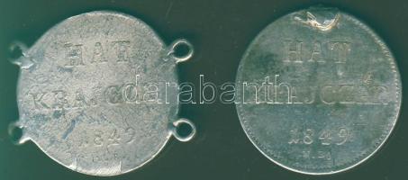 1849.N.B 6kr Ag(2x) T:fülekkel ill. fülnyommal