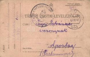 5 db első világháborús osztrák-magyar tábori postai levelezőlap / 5 WWI Austro-Hungarian military fi...