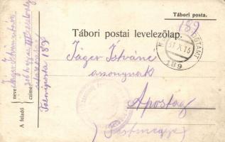 6 db első világháborús osztrák-magyar tábori postai levelezőlap / 6 WWI Austro-Hungarian military fi...