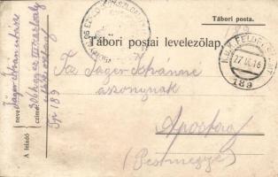 6 db első világháborús osztrák-magyar tábori postai levelezőlap / 6 WWI Austro-Hungarian military fi...