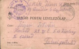 7 db első világháborús osztrák-magyar tábori postai levelezőlap / 7 WWI Austro-Hungarian military fi...