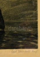 Karl Weinhold (1867-1925): Beethoven: A vihar, rézkarc, papír, jelzett (hagyatéki), kis sérüléssel, ...