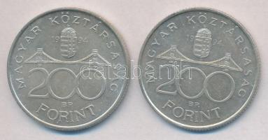 1994. 200Ft Ag "Deák" (2x) T:2