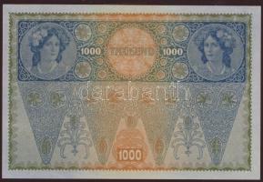 1902. 1000K mindkét oldal német nyelvű(Osztrák-Magyar Bank) II. kiadás(Auflage) piros "Deutschö...