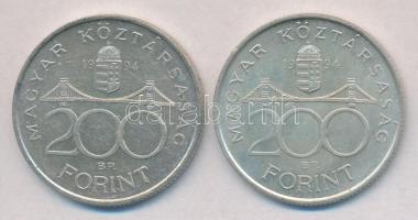 1994. 200Ft Ag "Deák" (2x) T:2