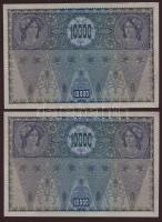 1902. 10000Kr mindkét oldal német nyelvű(Osztrák-Magyar Bank)II. kiadás (Auflage) piros "Deutsc...