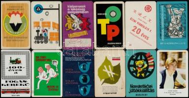 1962-1974 15 db reklámos kártyanaptár