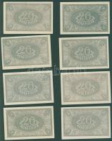 1920. 20f (16x) mind klf számmal benne a ritkább 34,35,40-es számokkal +  színárnyalatok, lemezhibák...