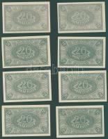 1920. 20f (16x) mind klf számmal benne a ritkább 34,35,40-es számokkal +  színárnyalatok, lemezhibák...