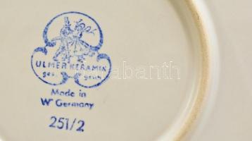 Ulmerkeramik  Günzburg/Donau emlék falitál, levonóképes, jelzett, hibátlan, d:31 cm