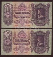 1930. 100P(2x) egymásutáni sorszámokkal T:I