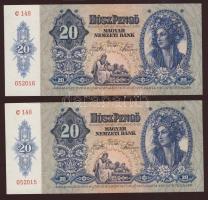 1941. 20P(2x) egymásutáni sorszámokkal T:I