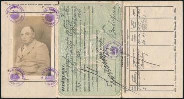 1935 Fényképes vadászjegy / hunter ticket