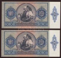 1941. 20P(2x) egymásutáni sorszámokkal T:I