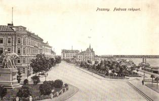 Pozsony, Pressburg, Bratislava; Fadrusz rakpart / quay