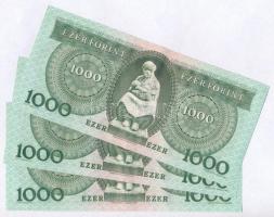 1983. március 25. 1000Ft "A" (3x) sorszámkövetők T:II szép, ropogós papír