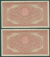 1920. 2K(2x) "*"-gal egymásutáni sorszámokkal T:I