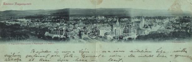1899 Nagyenyed, Aiud; panorámalap / panoramacard (EK)
