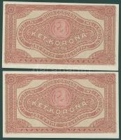 1920. 2K(2x) "*"-gal egymásutáni sorszámokkal T:I