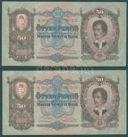 1932. 50P(2x) egymásutáni sorszámokkal T:I